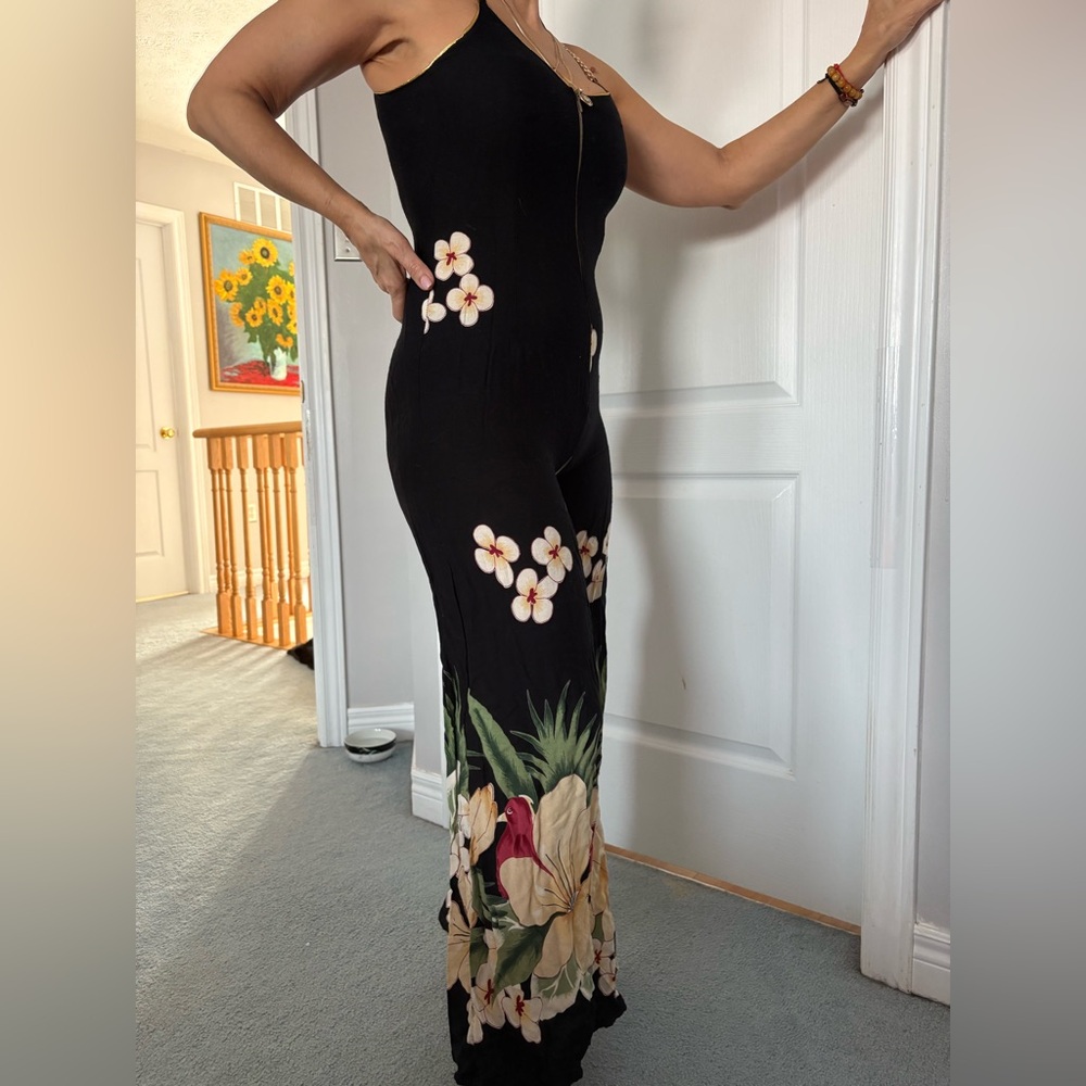 Floral Black Jumpsuit - Picture 3 of 14